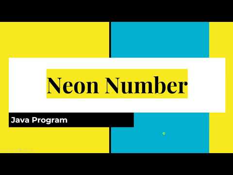 Neon number || interview program java