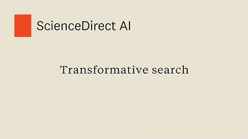 ScienceDirect AI Transformative Search