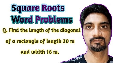 Find the length of the diagonal of a rectangle of length 30 m and width 16 m | By Learn with DKS