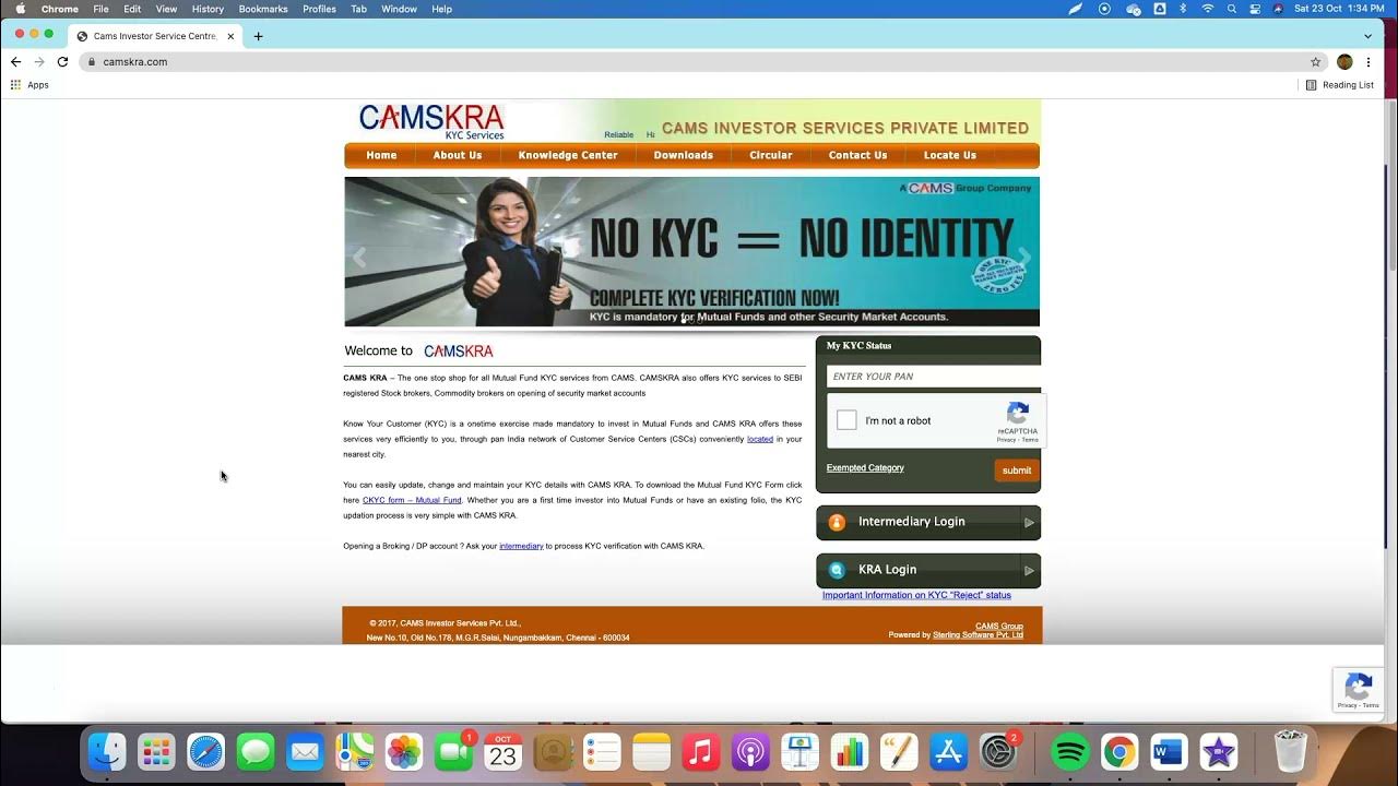 Camskra KYC/KYC status/how to print from camskra YouTube