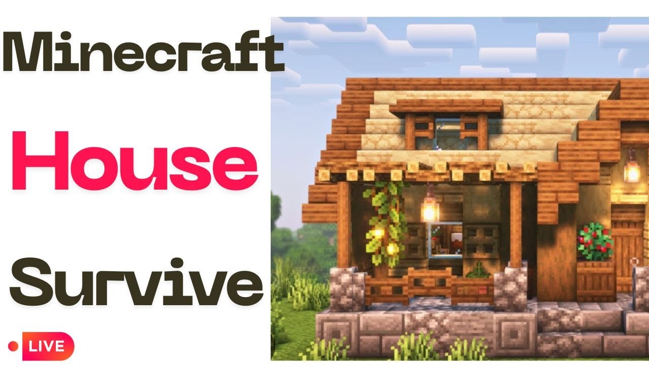 Minecraft Survive House LIVE 🔴 Survival, Mods, House Builds, Horror