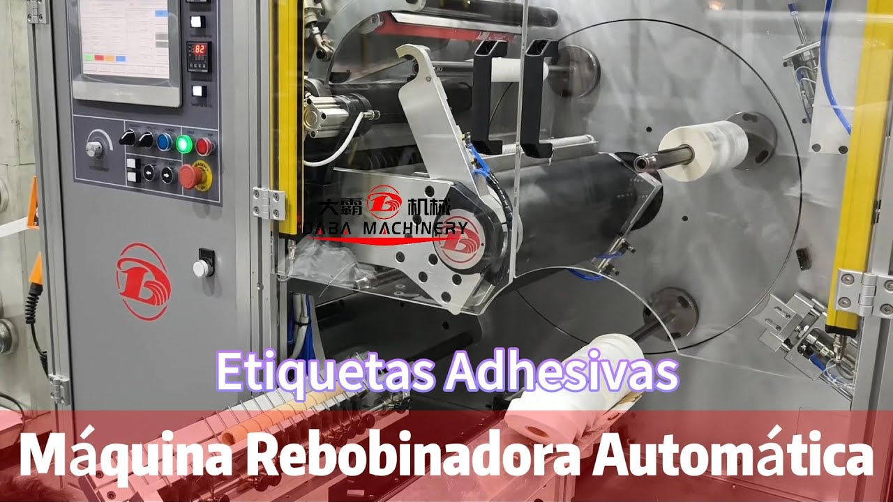 La rebobinadora de torreta automática funciona con una máquina troqueladora rotativa.