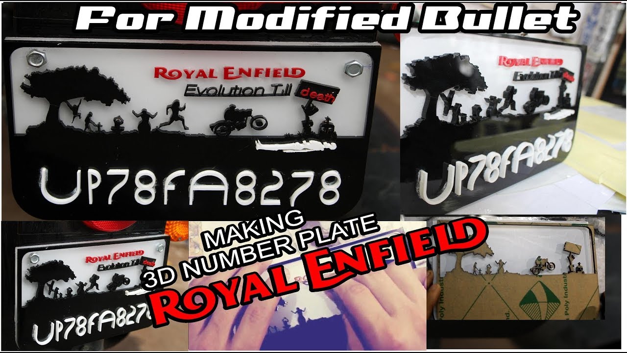 #royalenfield New 3d Number Plate For Royal Enfield ( 2019 ...