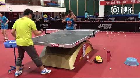 20170501 Ding Ning vs Chen Bin multiball training