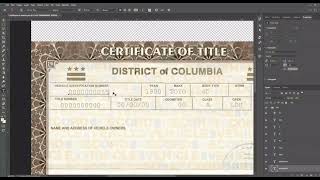 Columbia vehicle registration certificate editable template