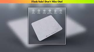 Discount ATTACK SHARK CM05 Contour Glass Gaming Mousepad,Nano-Micro-Etched Texture,Smooth Glass Sur