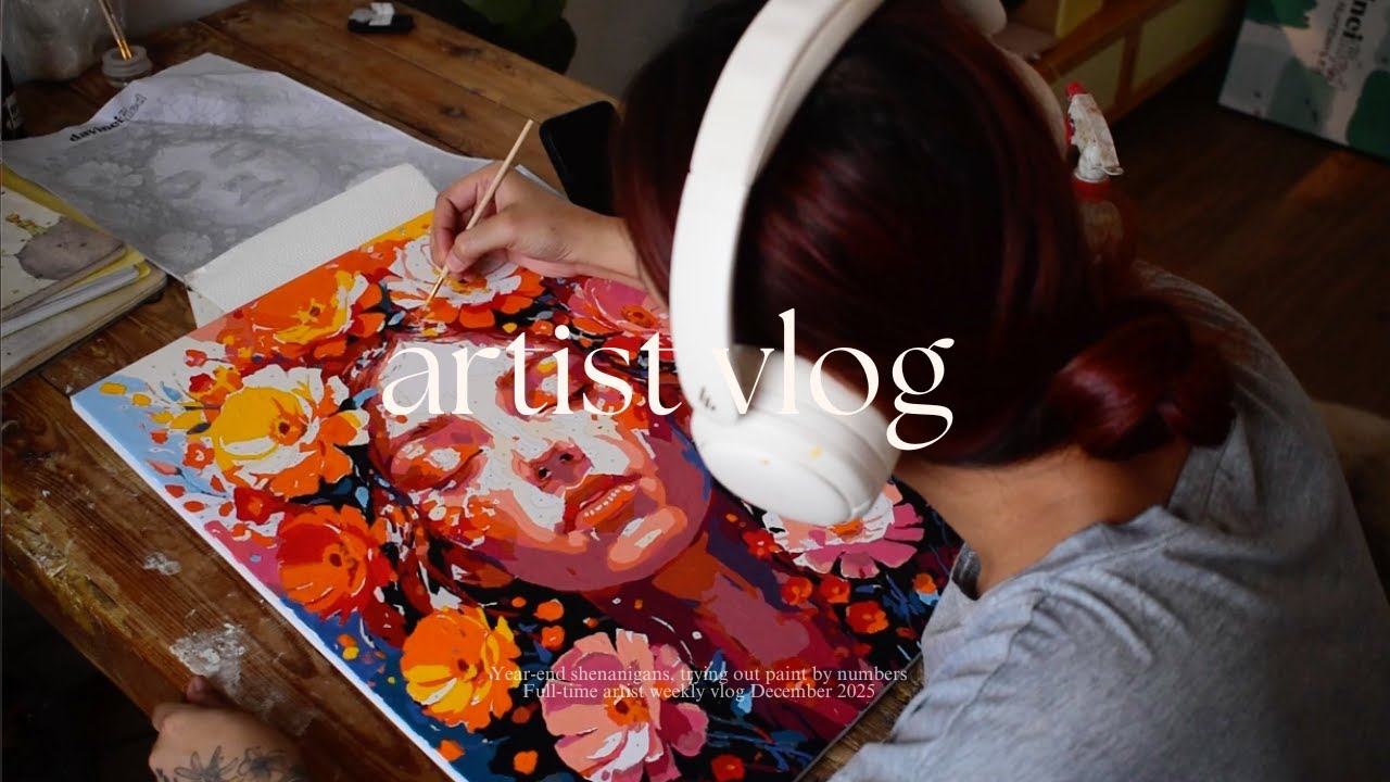 Year-end shenanigans, trying out paint by numbers | Artist vlog