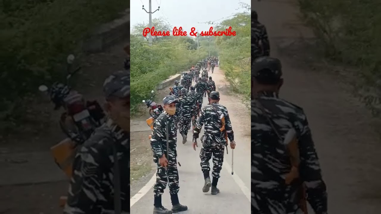 Indian army entering in village 