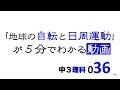 中3理科　地球の自転と日周運動