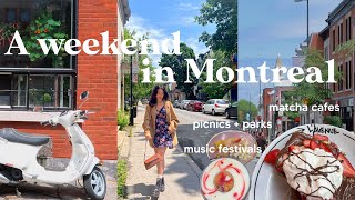 Montréal Vlog | 🥖🌿 cafes, picnics \& parks, music festivals