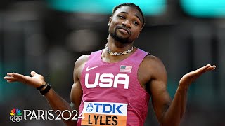 Noah Lyles gets in golf cart collision, then crushes 200m semifinal; eyes threepeat | NBC Sports