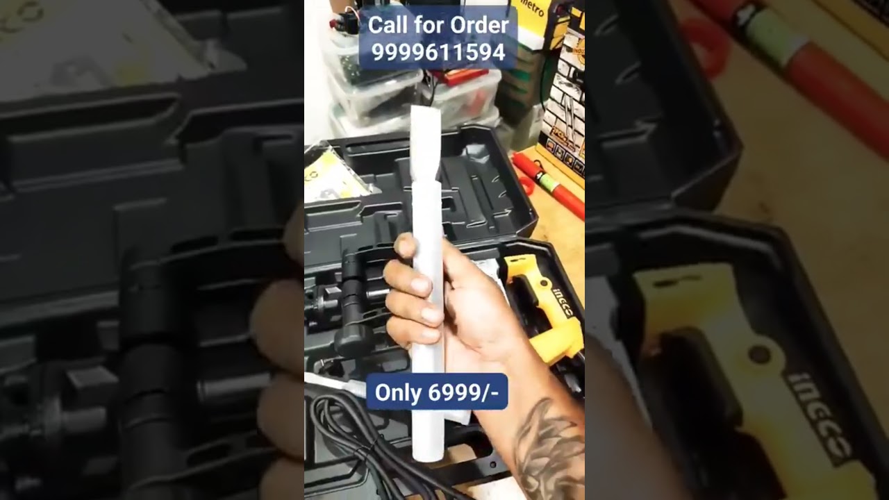 INGCO 6kg 1300 Watt 3800 bpm HEX Chuck Anti-Vibration Demolition Breaker 