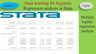 Regression Analysis in Stata | Multiple Logistic Regression: Part-4