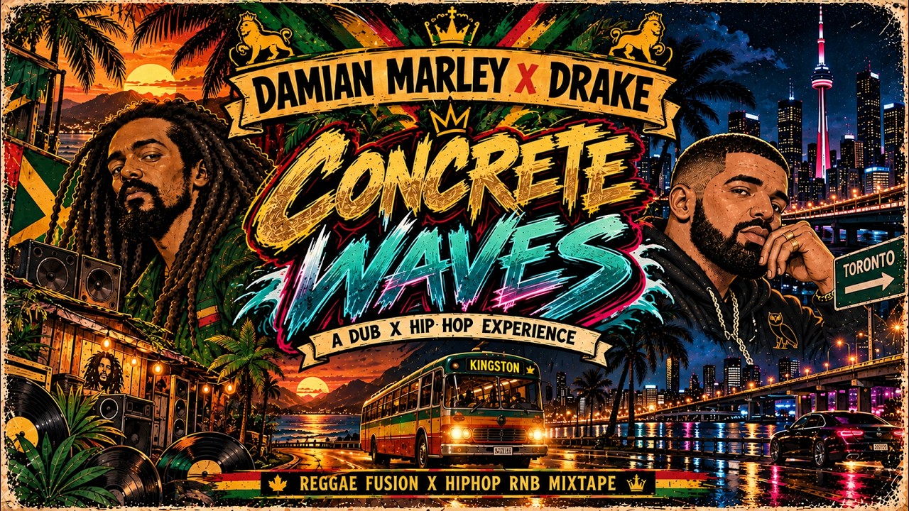 Damian Marley x Drake — "Concrete Waves" | Reggae Dub x Hip Hop Mixtape cover