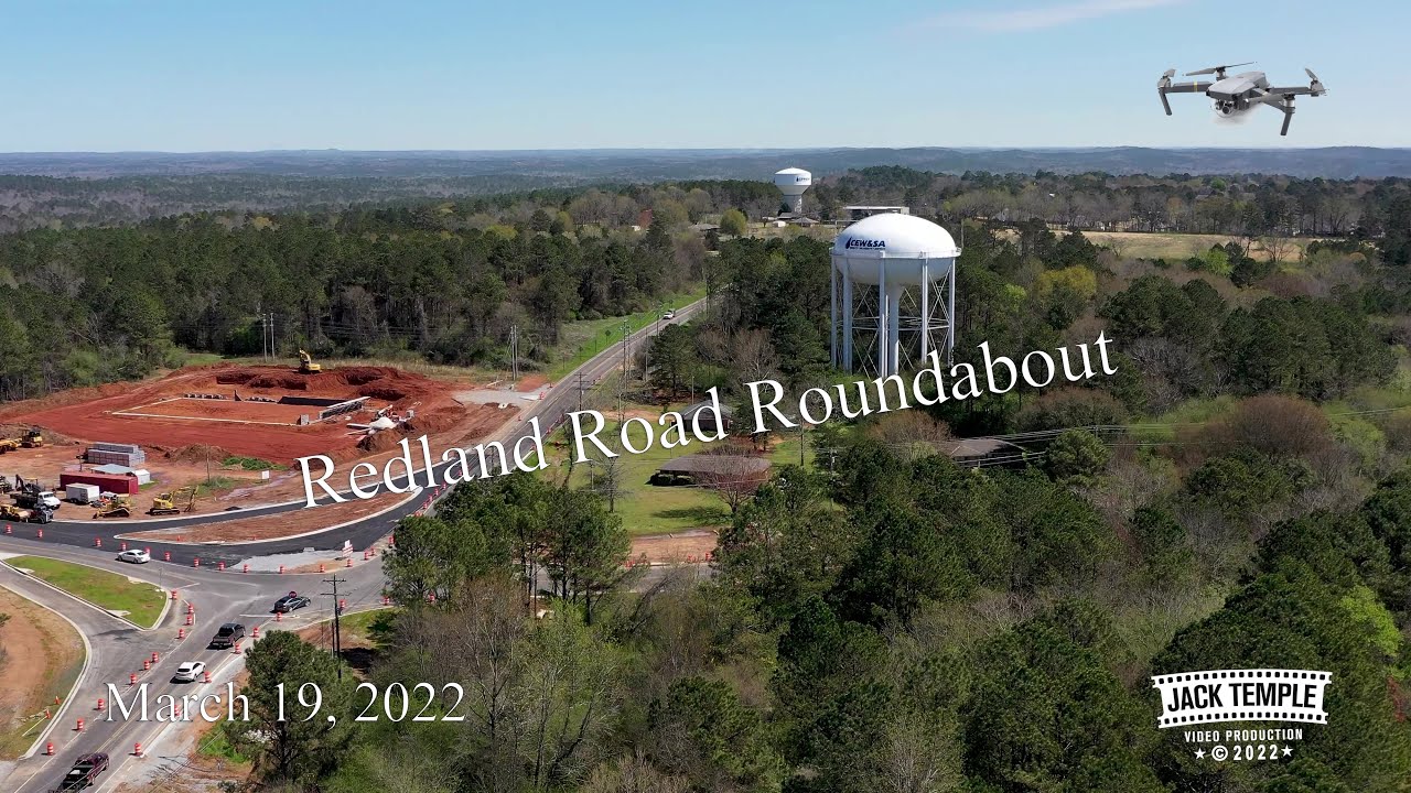 Construction Update at the Redland Road Roundabout 3 19 2022 Wetumpka