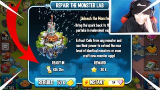 Monster Legends: REPAIRING MONSTER LAB TAKES SO LONG!! | MY NEW TEAM! | EPISODE 10