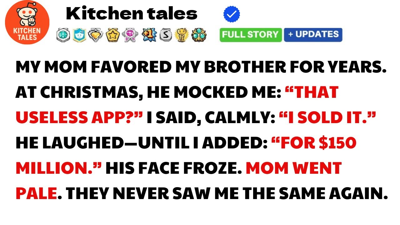 My Mom Favored My Brother for Years — At Christmas I Told Them I Sold My App for $150M