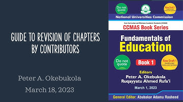 Guide for revision of CCMAS Education Book 1 by Peter A  Okebukola