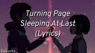Video thumbnail of "Turning Page - Sleeping At Last (Lyrics) / “ I’ve waited a hundred years”"