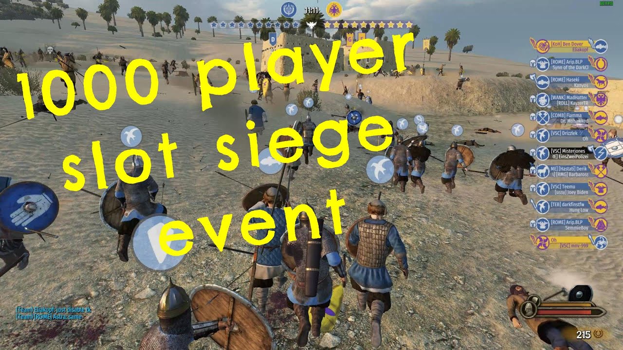 Bannerlord 1000 Player Slot Siege Event YouTube