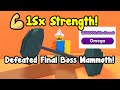 I Reached 1Sx Strength And Defeated Final Boss Mammoth! - Arm Wrestle Simulator Roblox