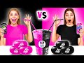 Barbie vs Bratz Zwart vs Roze Voedsel Uitdaging | Grappige Uitdagingen