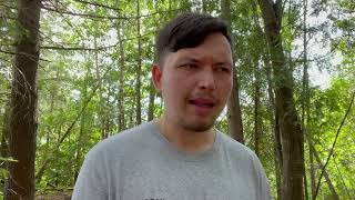 Smoking a bubble hash doobie in the woods!