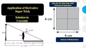 Application of Derivative​|| Super Trick​ || Solution in 3 seconds || IOE, KU, PU, POU, B.Sc CSIT