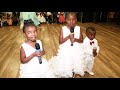 Adorable Flower Girls Performs "you raise me up"  to their parents wedding
