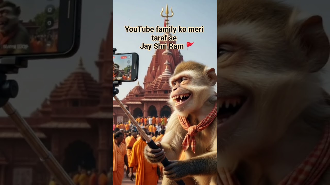 Mahaveer Mandir Mein Bandar Vlogger 🐒🙏 | Funny Monkey Travel Vlog 