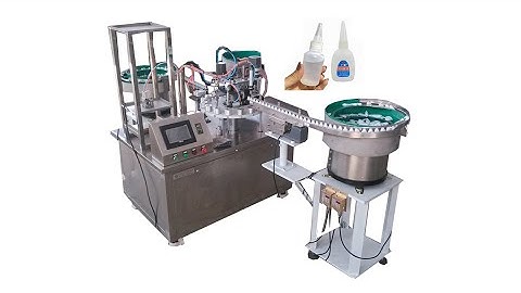 Fully Automatic Super 502 Glue Filling Machine and Capping Machine #gluefillingmachine