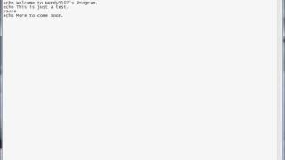 Simple  bat Program Using Notepad