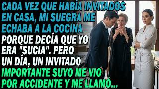 Mi suegra me dijo que era 'sucia' y me echaba a la cocina cada vez que había invitados Pero un d