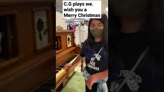 C.G plays piano