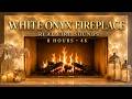 White Onyx Fireplace Ambience | Real Fire Sounds | 8 Hours 4K No Music