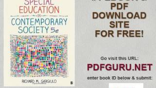 Special Education in Contemporary Society An Introduction to Exceptionality