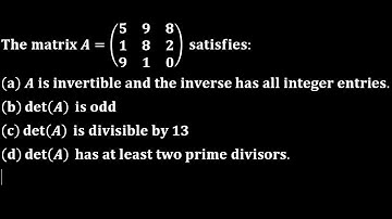 csir net dec 2014 linear algebra determinant of a matrix and its properties