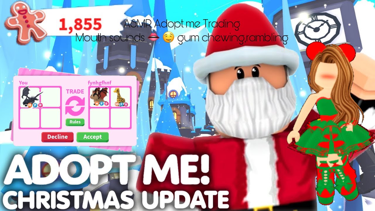 ASMR-Roblox Adopt me Trading!(mouth sounds, gum chewing, rambling 🤤 ❤️)