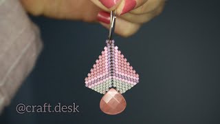 Peyote Earrings - Diagonal Peyote/ How to read the beading pattern