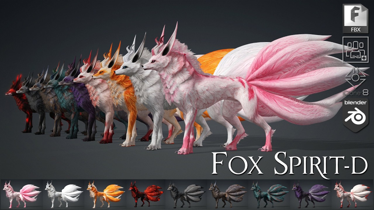 Fox Crimson White_D9 - Superhive (formerly Blender Market)