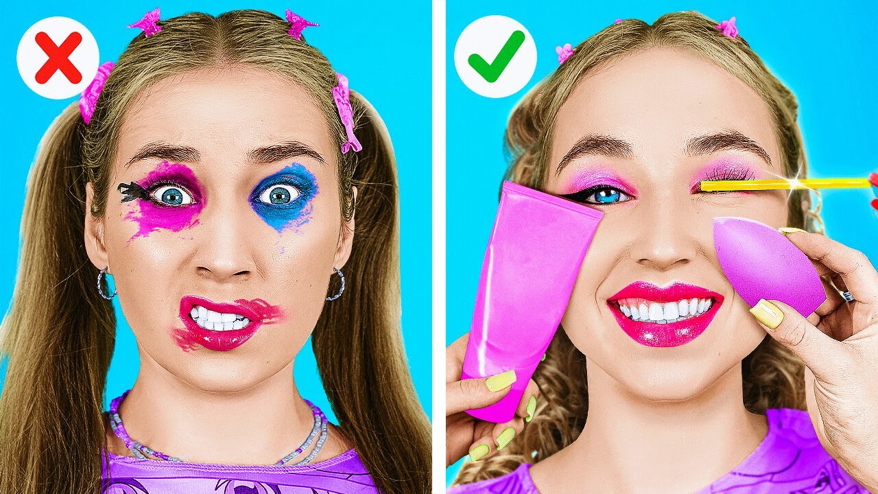 حيل مكياج رائعة للفتاة الشهيرة || أفكار بسيطة وجذابة للفتيات
