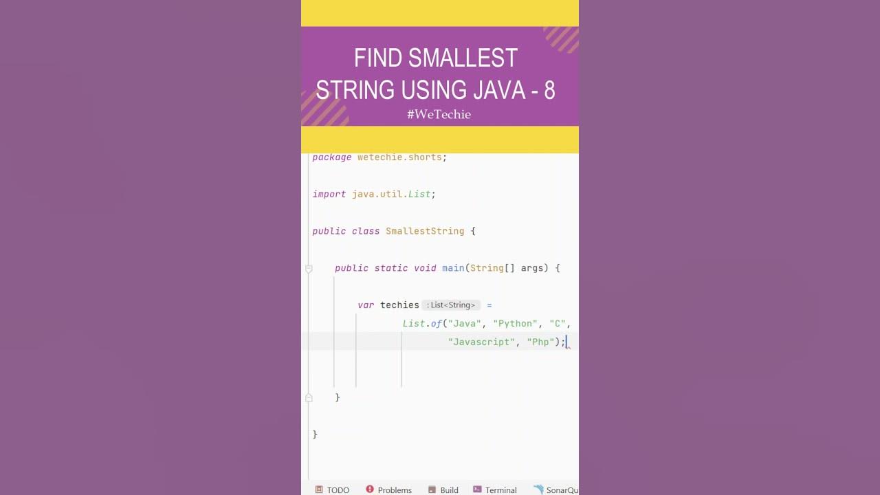 Coding interview challenge smallest string search with java 8 streams