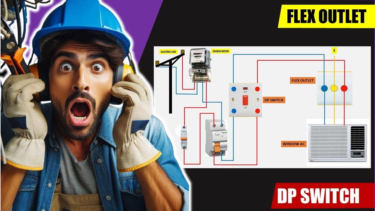 Window AC wiring diagram | WINDOW AC WIRING USING DP SWITCH | window ac wiring diagram video