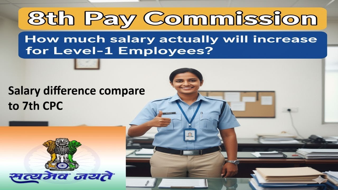 8th Pay Commission Update: Actual Salary difference compare to 7th CPC for Level-1 Employees