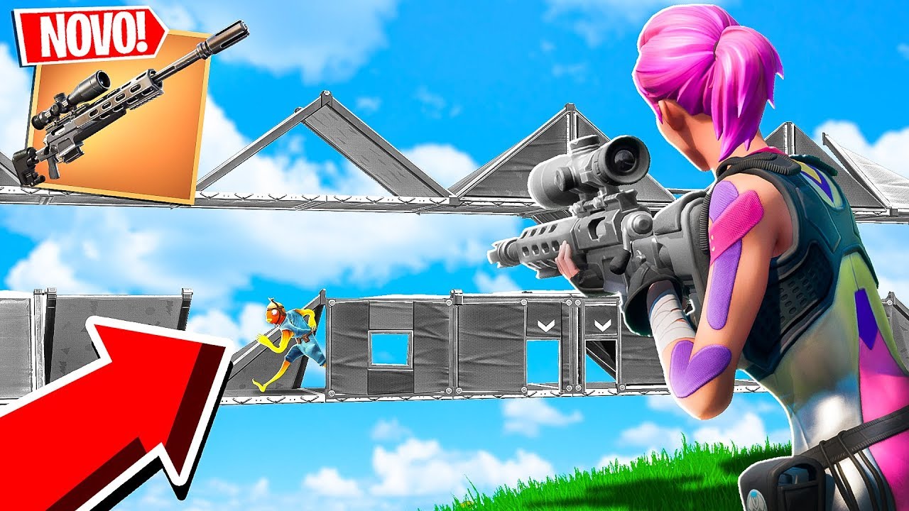 DEATHRUN COM A *NOVA* SNIPER FERROLHO NO FORTNITE CAPÍTULO 2!! ‹ DENGOSO ›