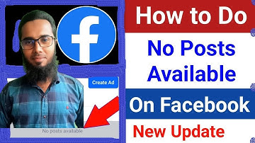 No Posts Available on Facebook। How to solve No Posts Available On Facebook Problem