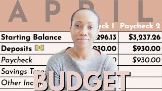 April 2021 MONTHLY BUDGET with Biweekly Paychecks | Budget With Me From Start to Finish | LOW BUY