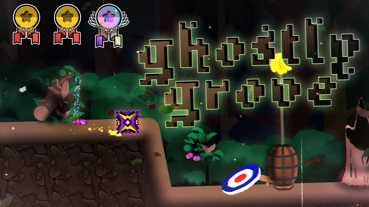 "Ghostly Grove" by AbstractDark [All Coins] | Geometry Dash 2.11