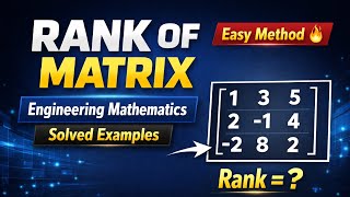 Rank of Matrix || Easy Method || Engineering Mathematics || #engineering 
