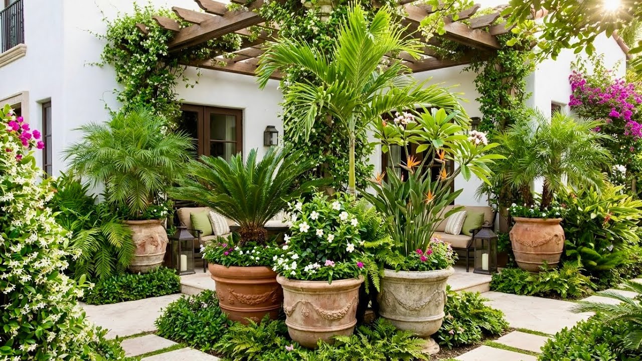 Создайте атмосферу курорта у себя дома: от пустого пространства до тропического оазиса.